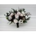 Bouquets in Blush pink burgundy black white brown color theme. Bridal bouquet. Faux bouquet. Bridesmaid bouquet. Moody wedding. 5346