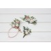  Wedding boutonniere  in white blush pink color scheme. Flower accessories. Groom boutonniere. 5347