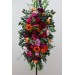  Flower arch arrangement in orange pink magenta colors.  Arbor flowers. Floral archway. Faux flowers for wedding arch. 5127