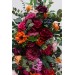  Flower arch arrangement in orange pink magenta colors.  Arbor flowers. Floral archway. Faux flowers for wedding arch. 5127