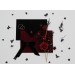 Black, Red, and Burgundy Gothic Hair Pins with Artificial Flowers and Spider Bead