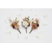 Boutonnieres in Terracotta Mustard Burgundy Ivory Colors/ Wedding flowers 