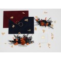 Flower Combs in Black, Rust, Navy Blue, and Burgundy for Weddings