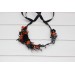 Flower Crown in Black, Rust, Navy Blue, and Burgundy for Weddings