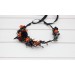 Flower Crown in Black, Rust, Navy Blue, and Burgundy for Weddings