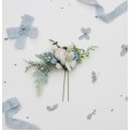 Elegant Dusty Blue & White Wedding Accessories – Hair Pin