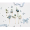 Elegant Dusty Blue & White Wedding Accessories – Bobby Pins