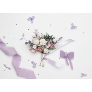  Set of  6 hair pins in lilac and white color scheme. Flower hair pins. Hair accessories. Flower accessories for wedding.  Bridesmaid gift.  5292