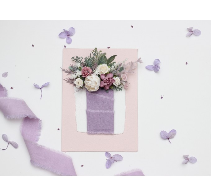 Charming Lilac, Lavender & White Wedding Accessories – Boutonnieres