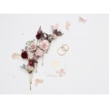 Blush Pink & Burgundy Wedding Accessories – Hair Pins with Crystals and Berries