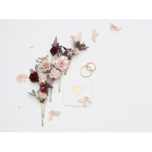  Set of  8  bobby pins in blush pink burgundy  color scheme. Flower hair pins. Hair accessories. Flower accessories for wedding.  Bridesmaid gift.  5354