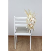 Aisle flowers in champagne ivory cream scheme. Chair flowers. Sign flowers. Marker flowers. Wedding flowers. Flowers for wedding decor. 5206