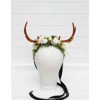 Fairytale horns. Deer flower horns. Cosplay flower crown. 5356