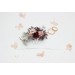 Blush Pink & Burgundy Wedding Accessories – Hair Combs  with Crystals and Berries