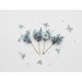 Dusty Blue Flower Comb and Hair Pins Set – Elegant Wedding Hair Accessories