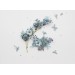 Dusty Blue Flower Comb and Hair Pins Set – Elegant Wedding Hair Accessories