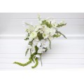 Elegant White and Green Bouquets – Bridal and Bridesmaid Faux Flowers