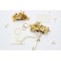 Daisy Yellow Flower Comb and Hair Pins Set – Ideal for Colorful Bridesmaid Dresses