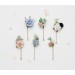 Set of White, Dusty Blue, Navy Blue, and Blush Pink Hair Pins – Elegant Wedding Accessories