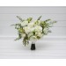 Beautiful White and Olive Green Bouquets – Bridal and Bridesmaid Faux Flowers