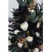  Flower arch arrangement in hunter green ivory black gold colors.  Arbor flowers. Floral archway. Faux flowers for wedding arch. 5300