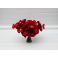 Elegant Red Wedding Bouquet – Faux Bridal Bouquet for Brides & Bridesmaids