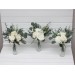 Simple Wedding Table Flowers – White Ivory Cream Mini Bouquets for Elegant Decor