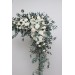 White Ivory Cream Wedding Arch Flowers – Faux Corner and Straight Arbor Arrangements