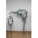 White Ivory Cream Wedding Arch Flowers – Faux Corner and Straight Arbor Arrangements