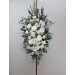 White Ivory Cream Wedding Arch Flowers – Faux Corner and Straight Arbor Arrangements