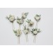 Set of 8 White Ivory Cream Flower Hair Pins – Elegant Wedding Hair Accessories