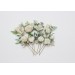 Set of 8 White Ivory Cream Flower Hair Pins – Elegant Wedding Hair Accessories