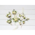 Spring-Summer Wedding Boutonnieres and Corsages in White, Yellow, and Green