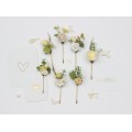 White, Yellow, and Green Bobby Pins for Spring-Summer Weddings