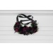 Black, Purple, and Magenta Flower Crown – Gothic Halloween Wedding Hair Wreath