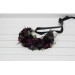 Black, Purple, and Magenta Flower Crown – Gothic Halloween Wedding Hair Wreath