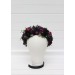 Black, Purple, and Magenta Flower Crown – Gothic Halloween Wedding Hair Wreath