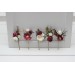 Set of 5 Burgundy Ivory White Floral Bobby Pins – Bridal Hair Accessories