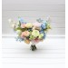 Colorful Bridal Bouquet – Green, Yellow, Pink, Dusty Blue Wildflowers