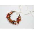 Rust Orange and Cream Flower Crown – Perfect for Fall Weddings and Events