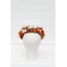 Rust Orange and Cream Flower Crown – Perfect for Fall Weddings and Events