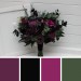 Black, Purple, and Magenta Bridal Bouquet – Gothic Halloween Wedding Flowers