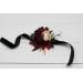  Wedding boutonnieres and wrist corsage  inBurgundy black gold ivory color theme. Flower accessories. 0032
