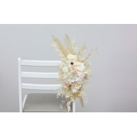 Aisle flowers in champagne ivory cream scheme. Chair flowers. Sign flowers. Marker flowers. Wedding flowers. Flowers for wedding decor. 5206