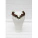 V-Shaped Burgundy, Red, and Green Elven Crown – Woodland Flower Circlet