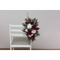 Aisle Flowers in Burgundy and Ivory – Chair & Sign Floral Decorations