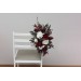 Aisle Flowers in Burgundy and Ivory – Chair & Sign Floral Decorations