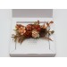 Rust Orange, Peach, and Brown Hair Comb – Fall Wedding Flower Accessories