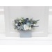 Pocket boutonniere in dusty blue white color scheme. Flower accessories. 5200