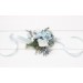  Wedding  wrist corsage  in dusty blue white color theme. Flower accessories. 0508